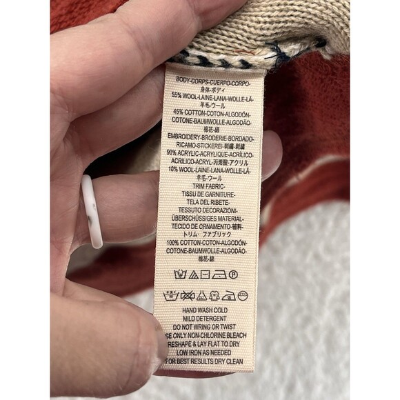 Free People Desert Rose Sweater Women’s Small Longhorn Embroidered Boho Western - Picture 6 of 9